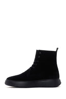 Men's Black Suede Leather Casual Boots | Derimod