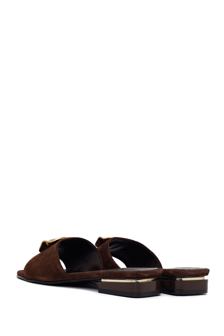 Woman Brown Suede Slipper