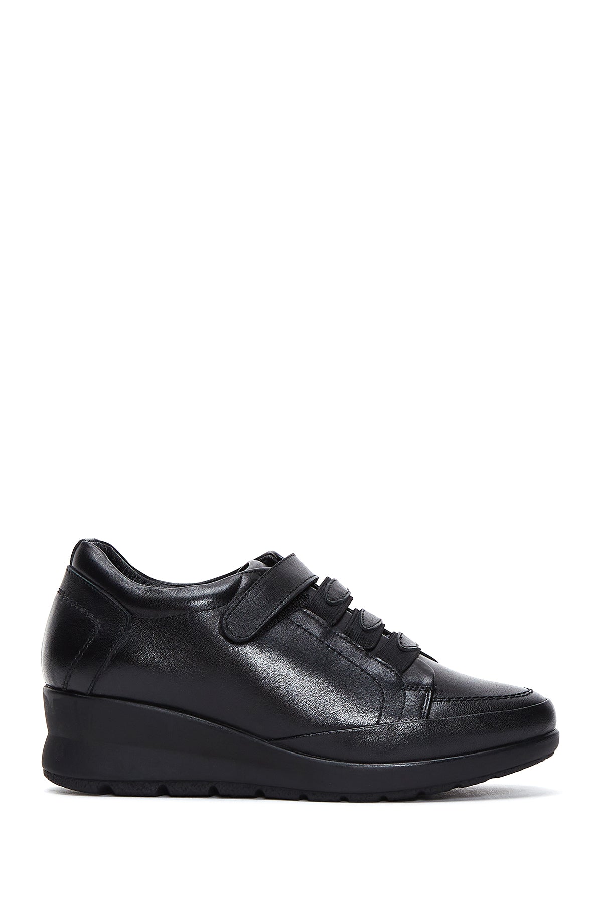 Kadın Siyah Deri Dolgu Topuklu Comfort Ayakkabı 23WFD411318 | Derimod