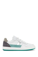 Women's White Lace-Up Leather Sneaker | Derimod