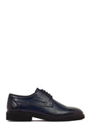 Men's Navy Blue Lace-up Leather Casual Shoes | Derimod