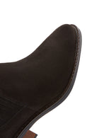 Woman Brown Suede Chelsea Boots | Derimod