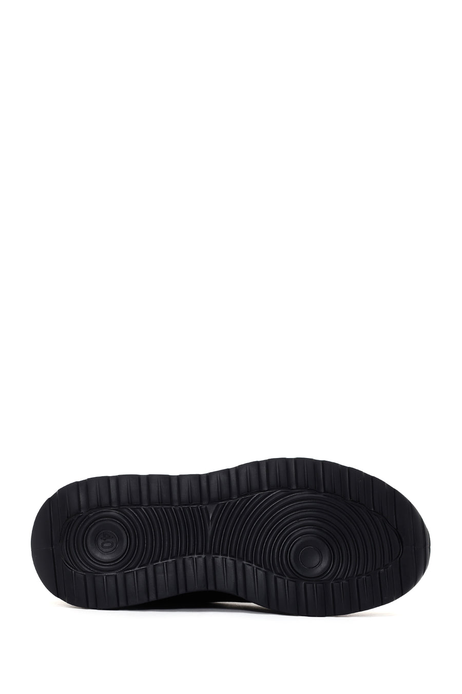 Erkek Siyah Bağcıklı Deri Casual Sneaker