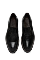 Men's Black Leather Casual Loafer | Derimod
