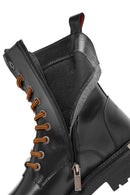 Harley Davidson Men's Black Thar Lace-Up Leather Combat Boots | Derimod