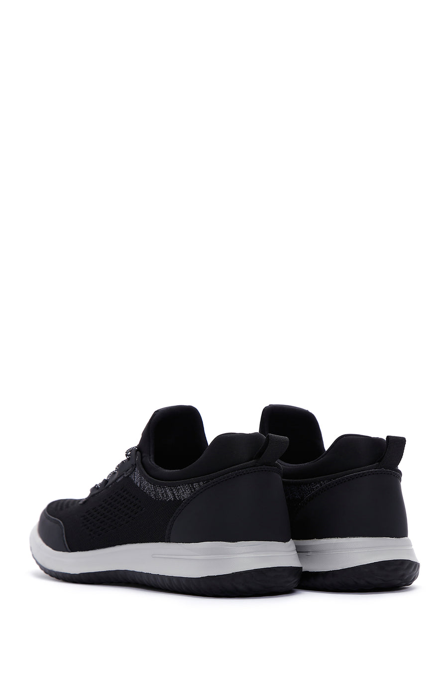 Derimod Zero Men's Black Lace-Up Thick Soled Fabric Sneaker