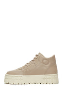 Women's Beige Thick Soled High Top Sneaker | Derimod