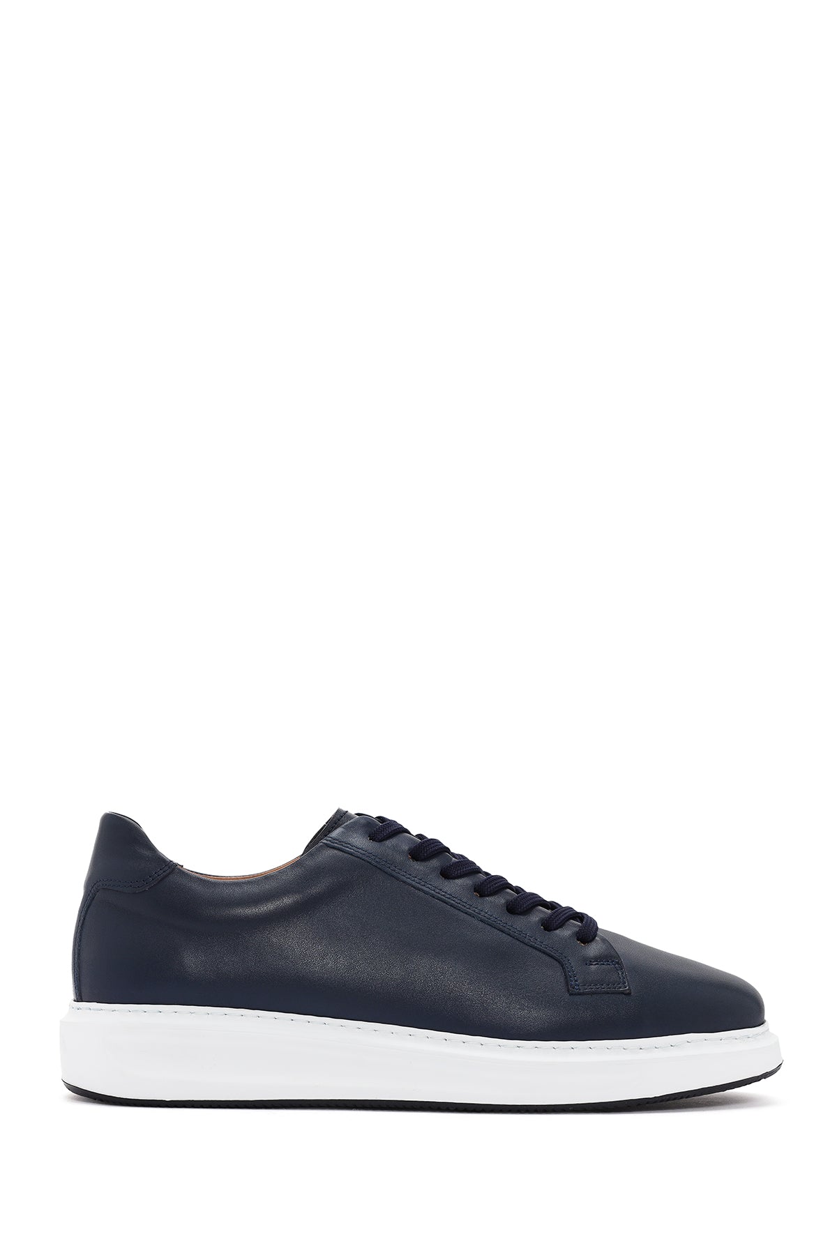 Men's Navy Blue Lace-Up Leather Sneaker 25SFD640318 | Derimod