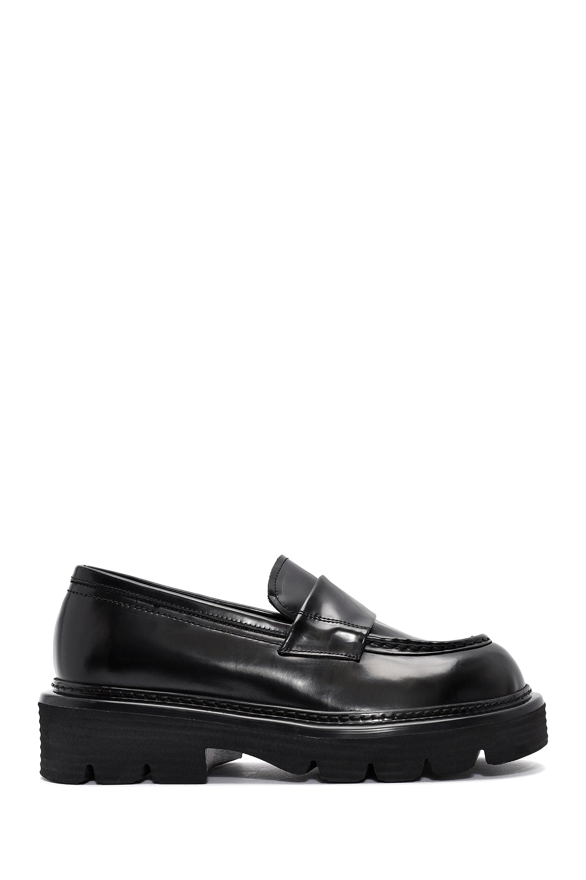 Men's Black Leather Casual Loafer 24WFD720022 | Derimod