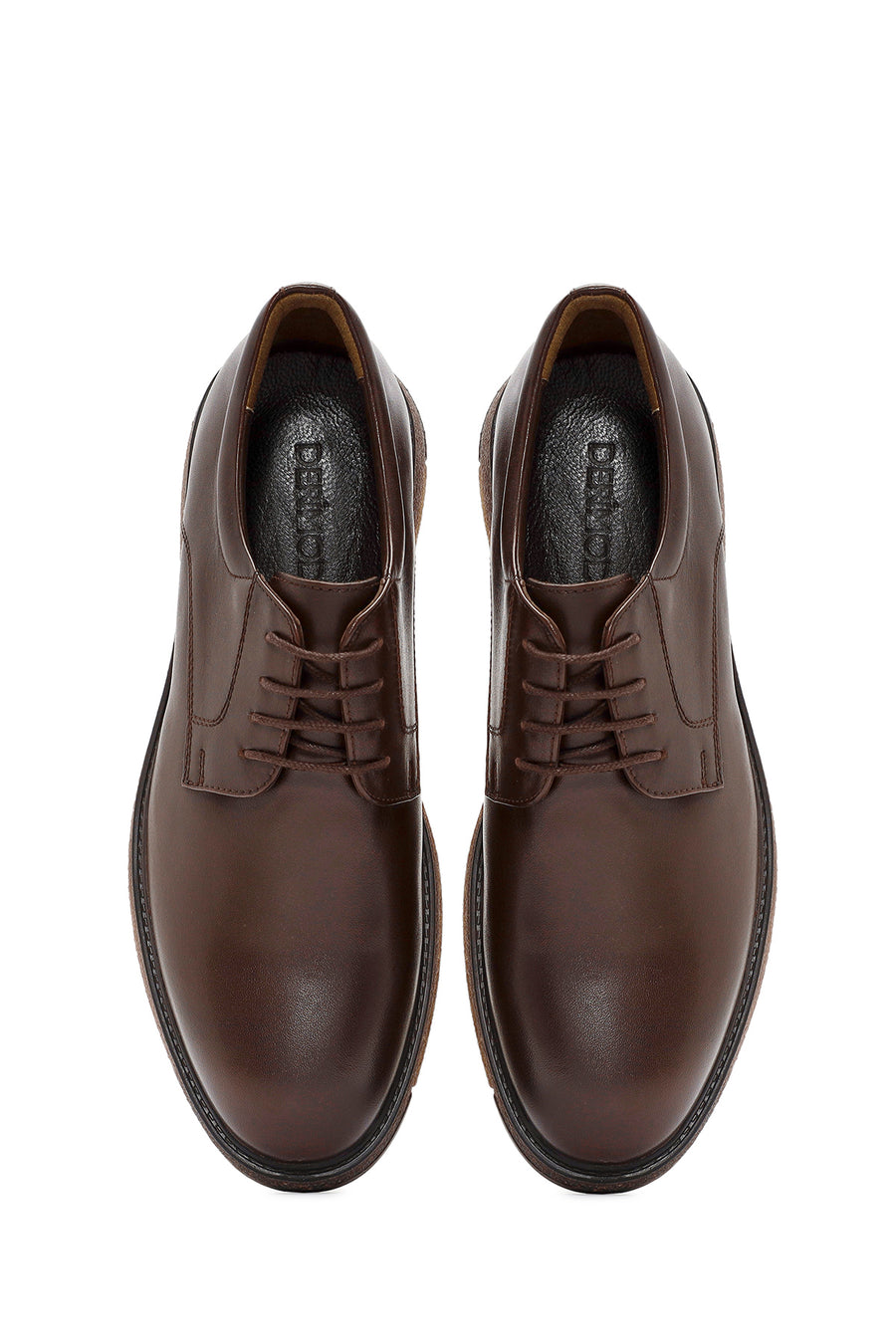 Men's Brown Lace-up Leather Casual Shoes