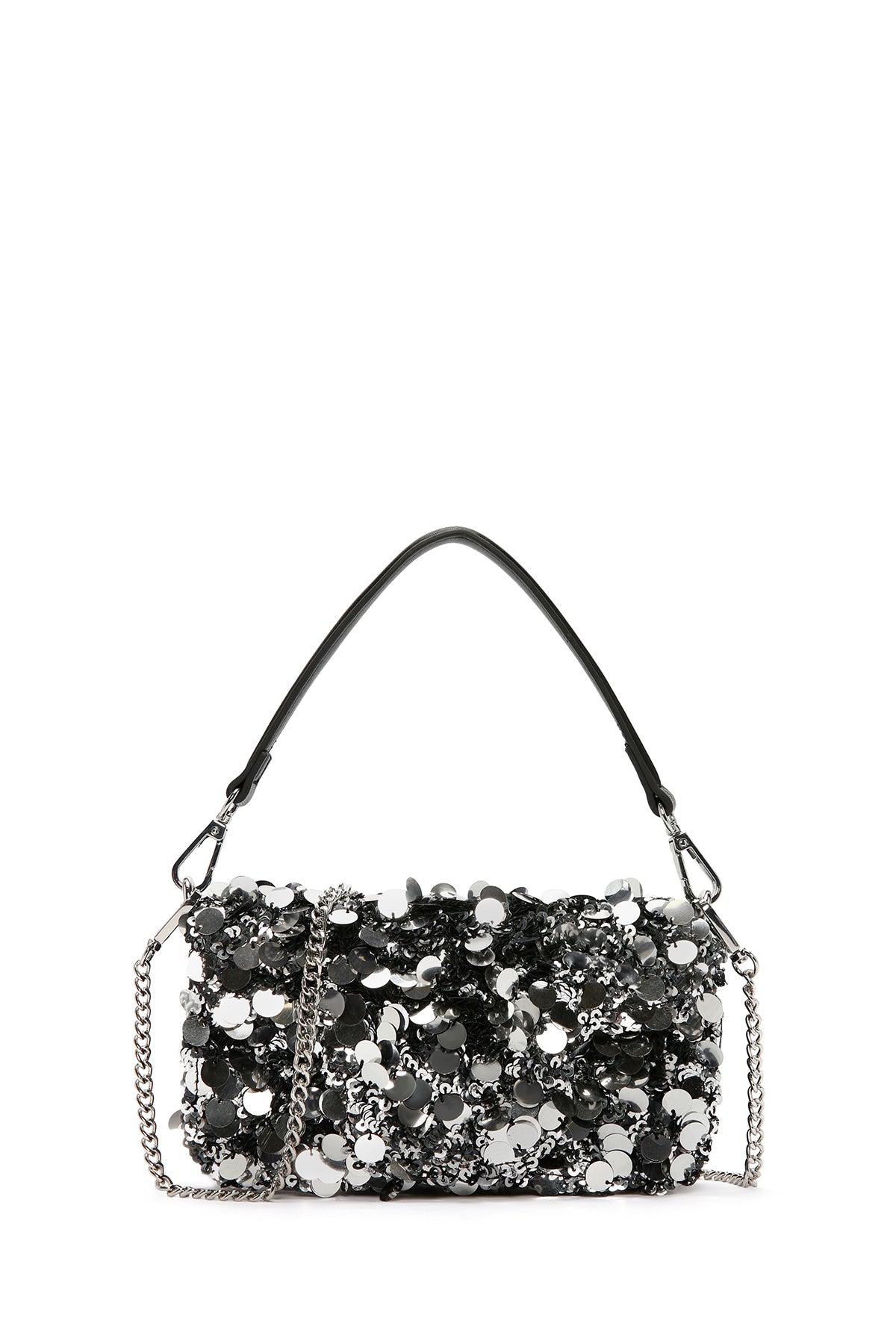 Women's Anthracite Long Chain Strap Sequin Cross Bag 24SBD296446 | Derimod