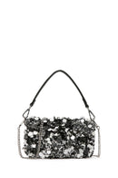 Women's Anthracite Long Chain Strap Sequin Cross Bag | Derimod