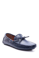 Erkek Lacivert Deri Casual Loafer | Derimod