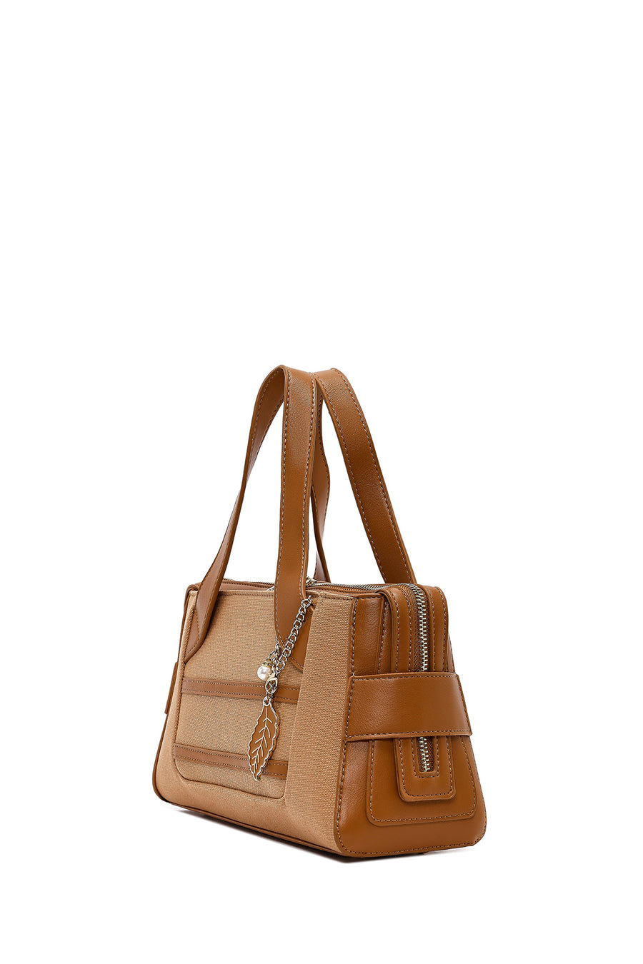 Women's Brown Long Strap Classic Handbag