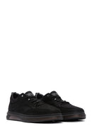 Men's Black Nubuck Leather Sneaker | Derimod