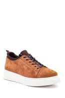 Erkek Taba Süet Deri Sneaker | Derimod