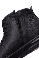 Men's Black Leather High Top Sneaker | Derimod