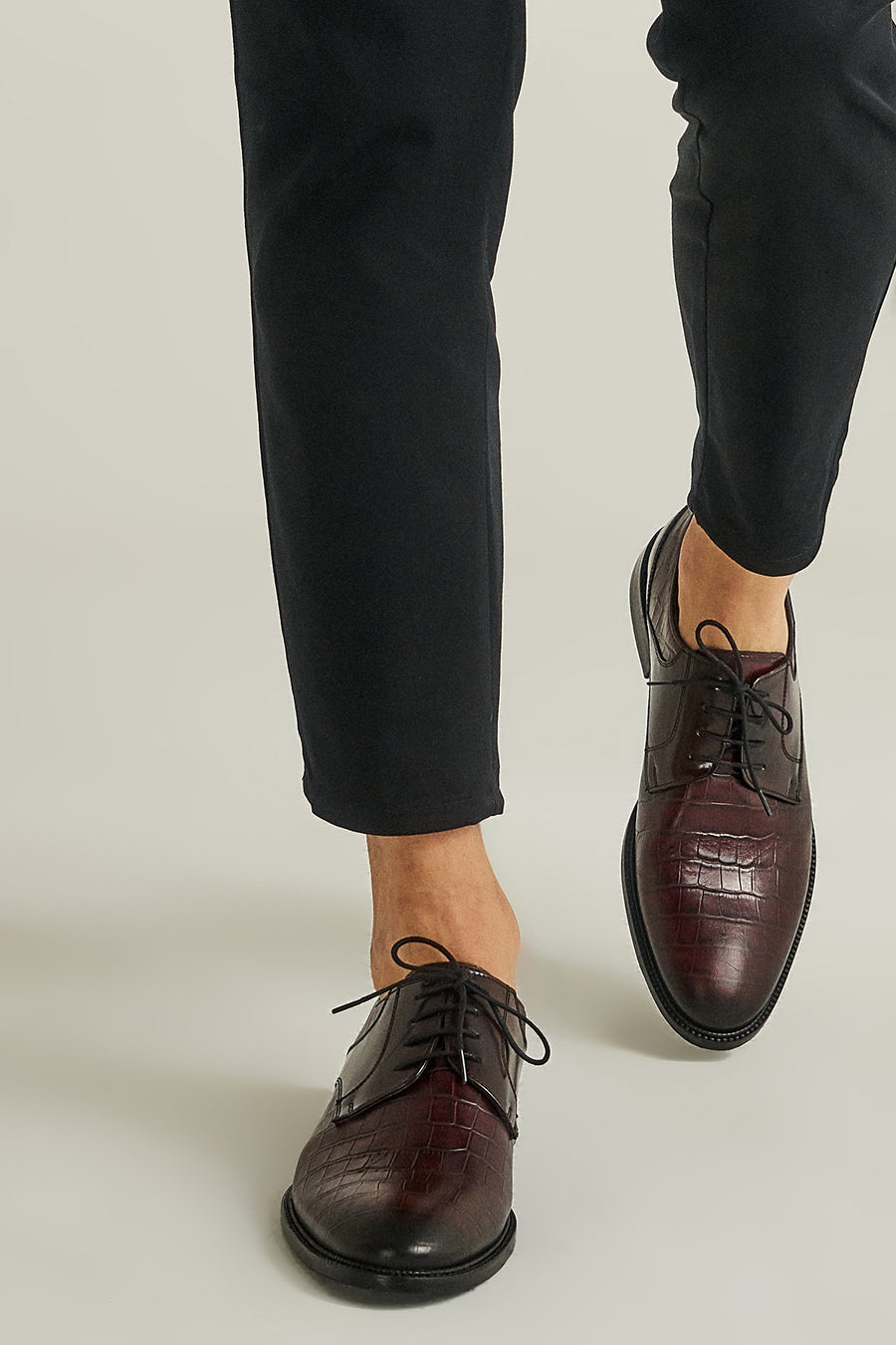 Men's Crocodile Patterned Leather Shoes