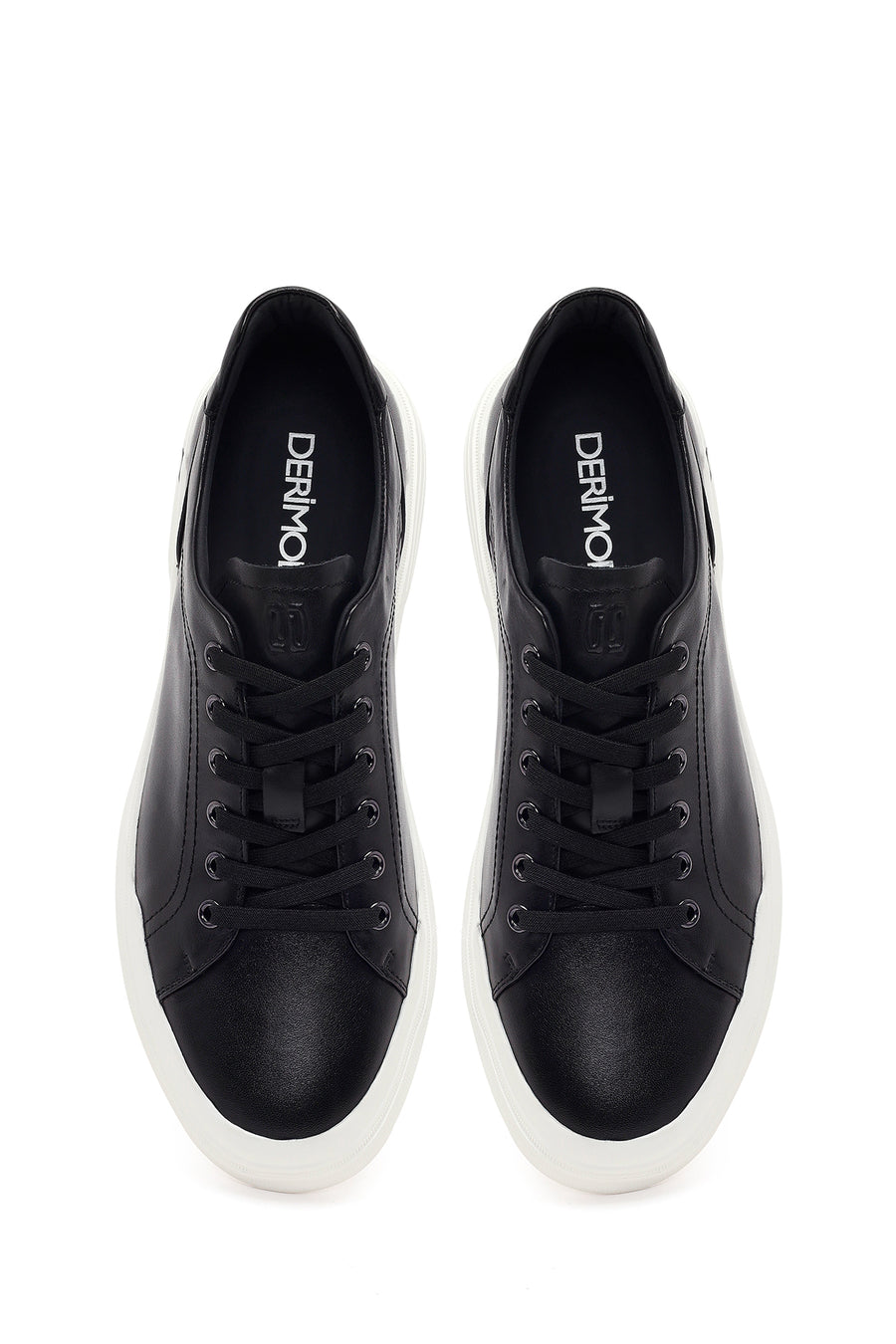 Male Black Lace-Up Leather Sneaker