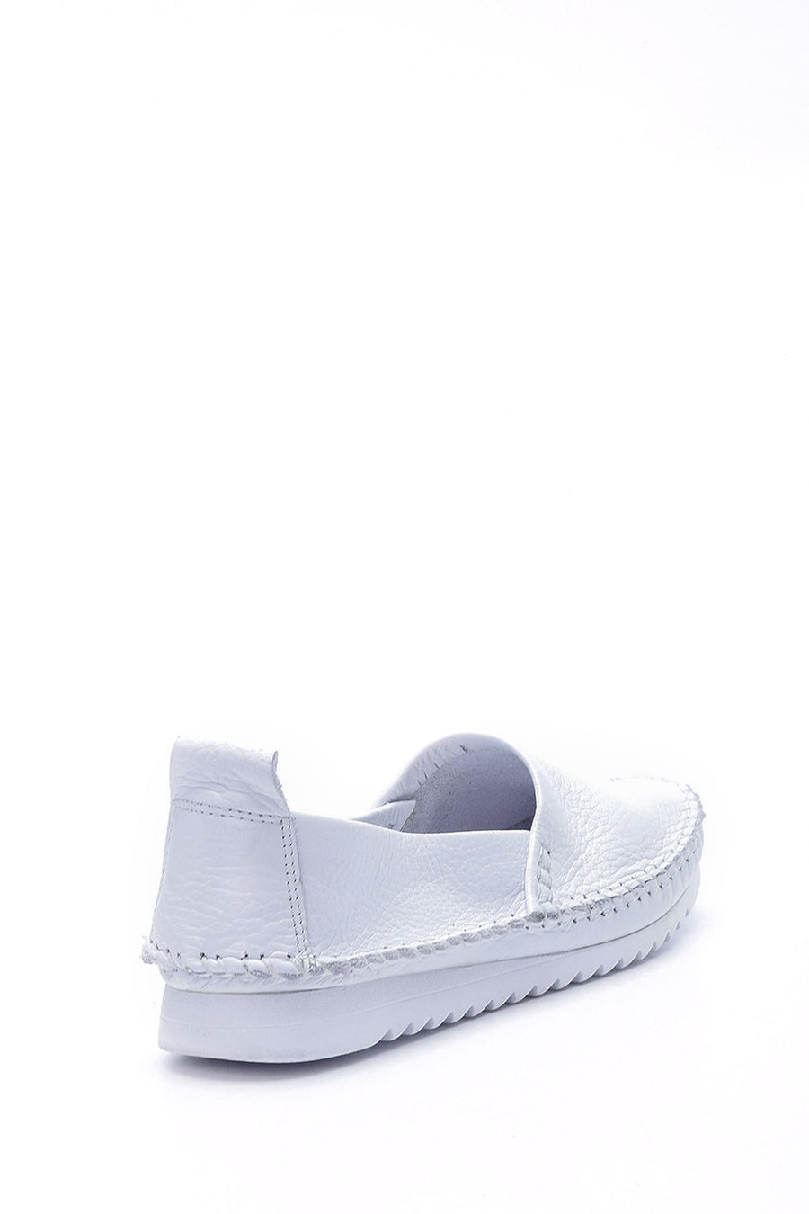 Kadın Dikiş Detaylı Deri Loafer