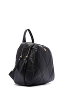 Women's Black Quilted Backpack | Derimod