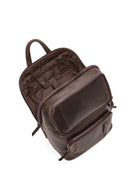 Men's Brown Leather Backpack | Derimod