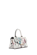 Woman Cream Long Strap Printed Handbag | Derimod