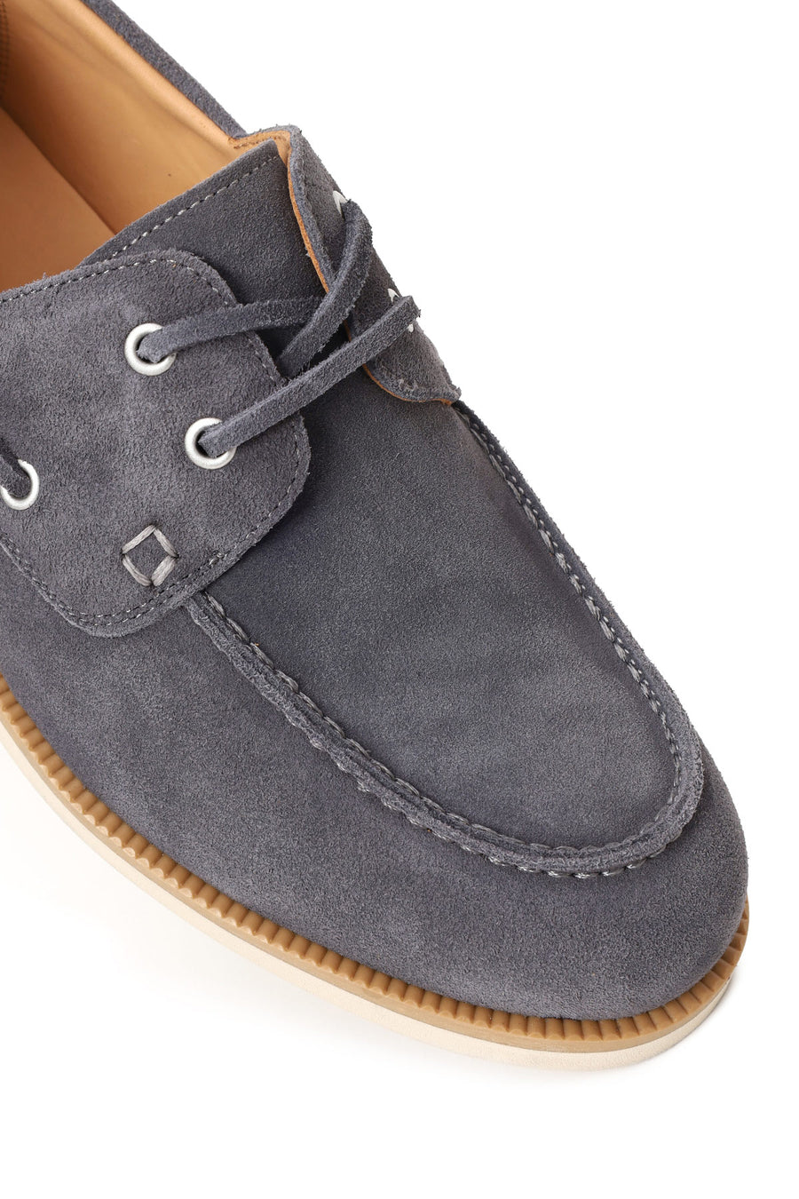 Male Gray Lace-Up Suede Casual Shoes