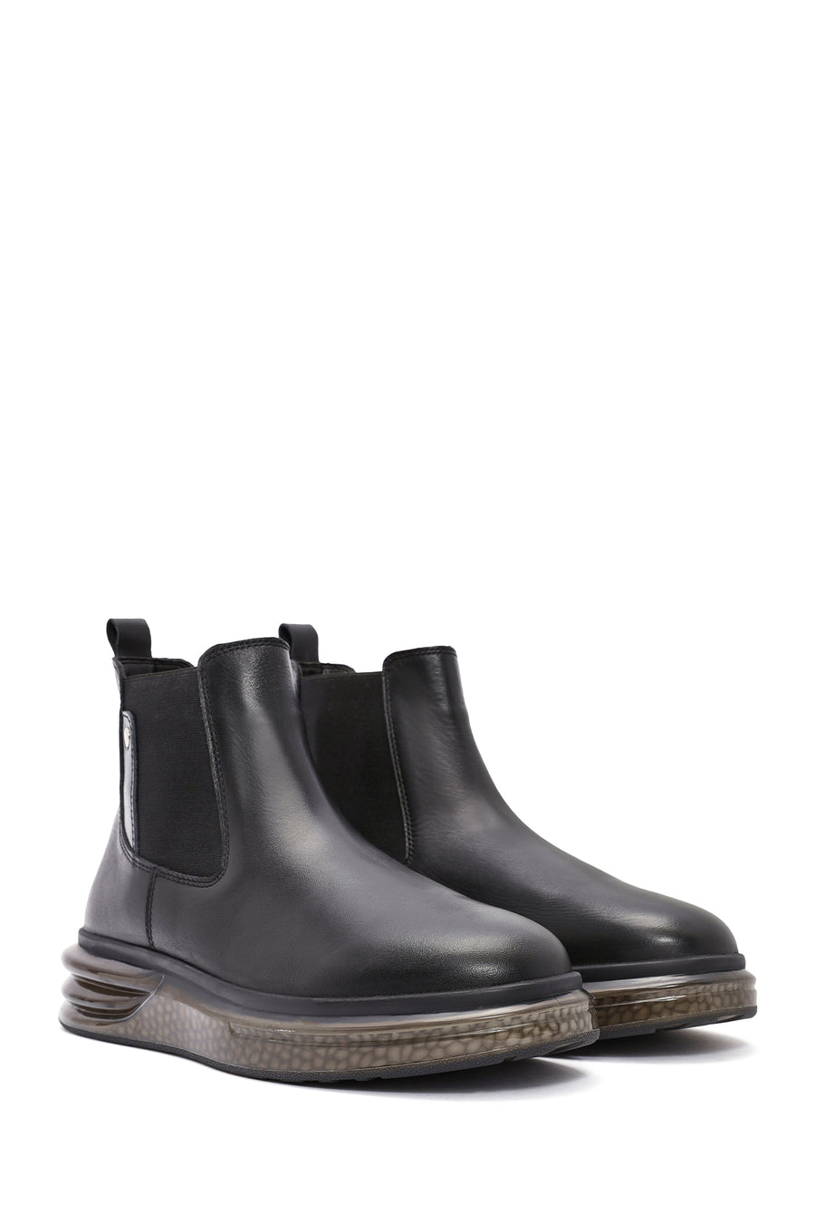 Men's Black Leather Chelsea Boots