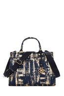 Women's Blue Long Strap Fabric Shoulder Bag | Derimod