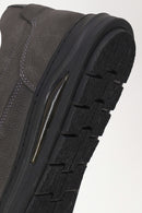 Male Gray Lace-up Thick-soled Nubuck Leather Casual Sneaker | Derimod