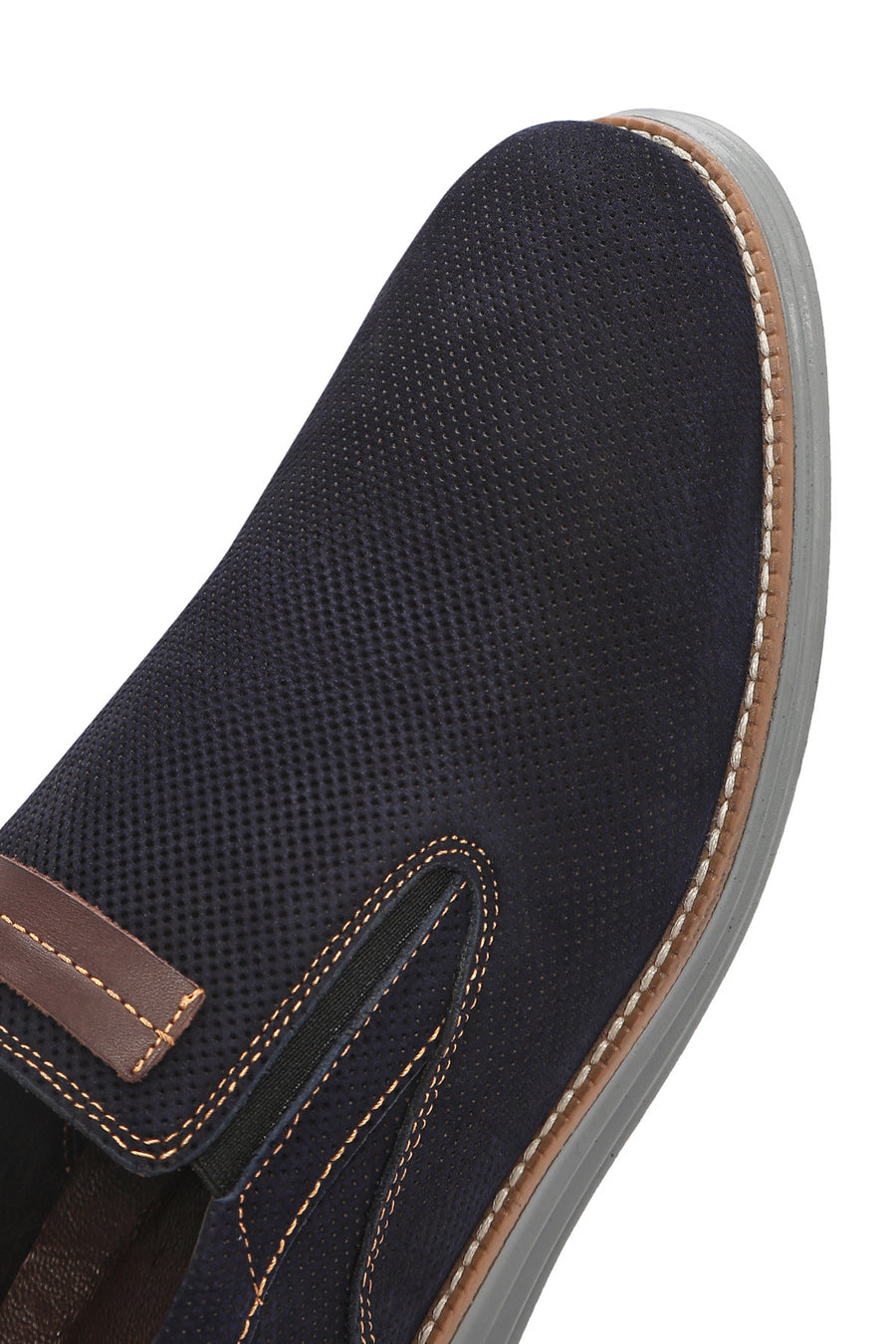Men's Navy Blue Nubuck Leather Casual Loafer