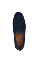 Geox Men's Navy Blue Kosmopolis + Grip Suede Leather Casual Loafer | Derimod