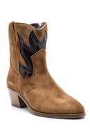 Women's Suede Leather Cowboy Boots | Derimod