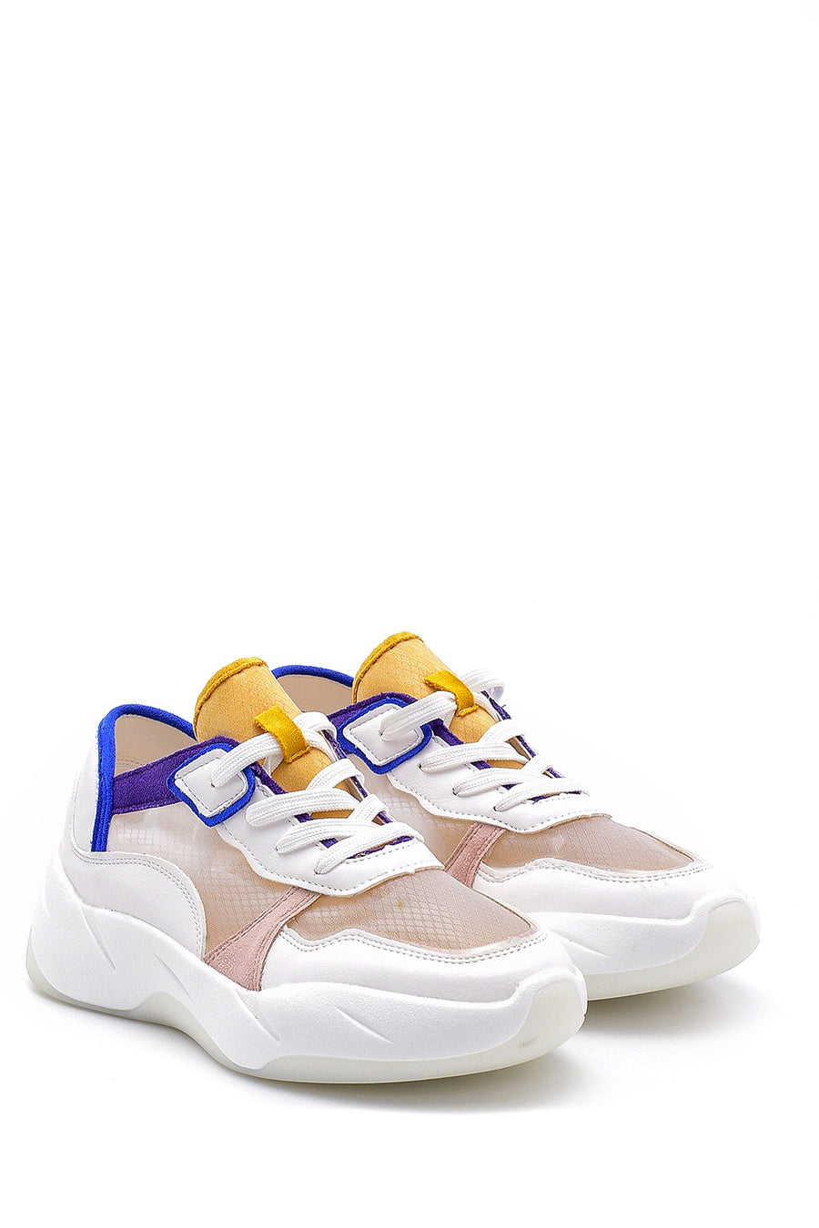 Kadın Mavi Şeffaf Detaylı Sneaker