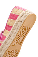 Women's Pink Straw Espadrilles | Derimod