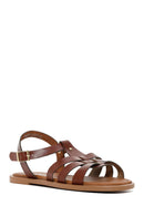 Women's Brown Ankle Strap Leather Bodrum Sandals | Derimod