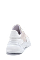 Kadın Beyaz Deri Yüksek Taban Sneaker | Derimod