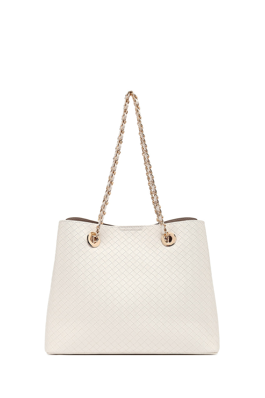 Woman Cream Long Strap Printed Shoulder Bag