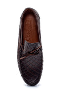 Men's Leather Crocodile Patterned Loafer | Derimod