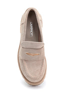 Women's Suede Leather Thick Soled Loafer | Derimod