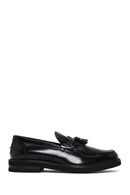 Erkek Siyah Püsküllü Deri Loafer | Derimod