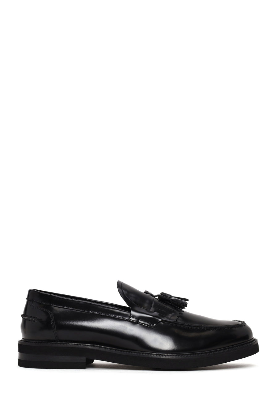 Erkek Siyah Püsküllü Deri Loafer WM820012DA | Derimod