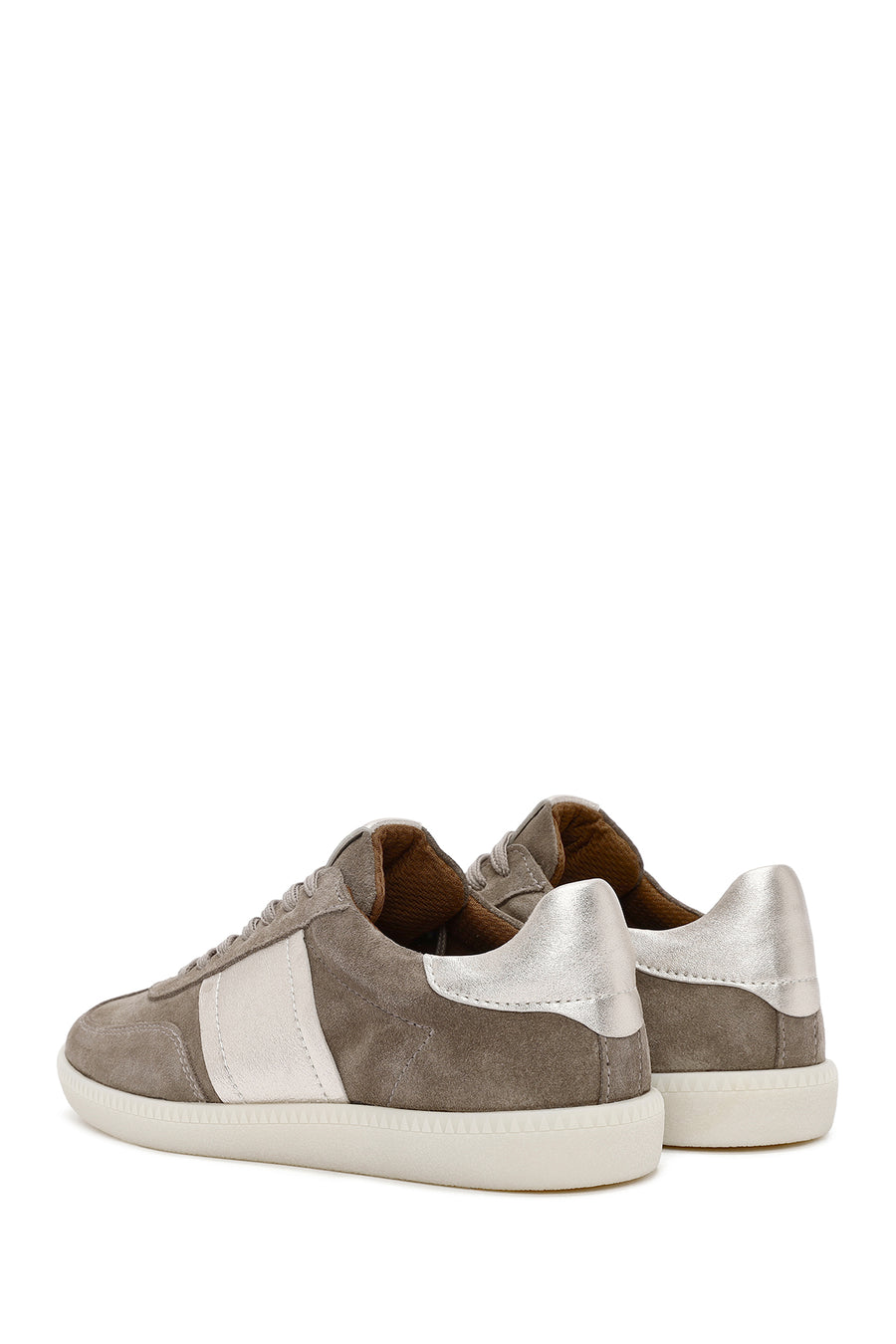 Kadın Vizon Bağcıklı Süet Deri Sneaker