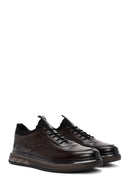 Men's Brown Lace-Up Leather Casual Sneaker | Derimod