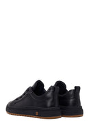 Erkek Siyah Bağcıklı Deri Sneaker | Derimod