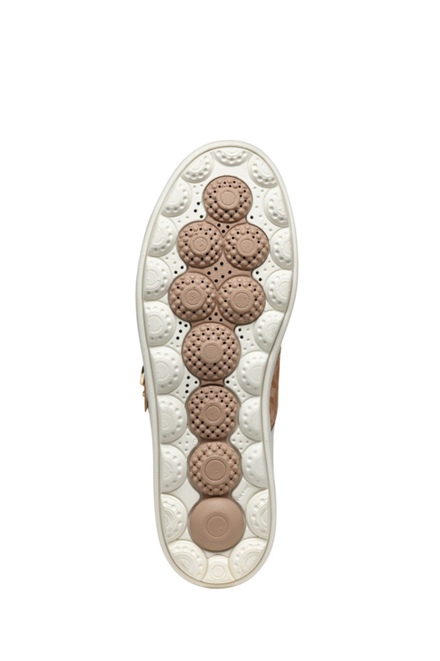 Geox Women White D Spherica Ecub - 1 A - Na + Pr.Sy Laced Leather Sneaker