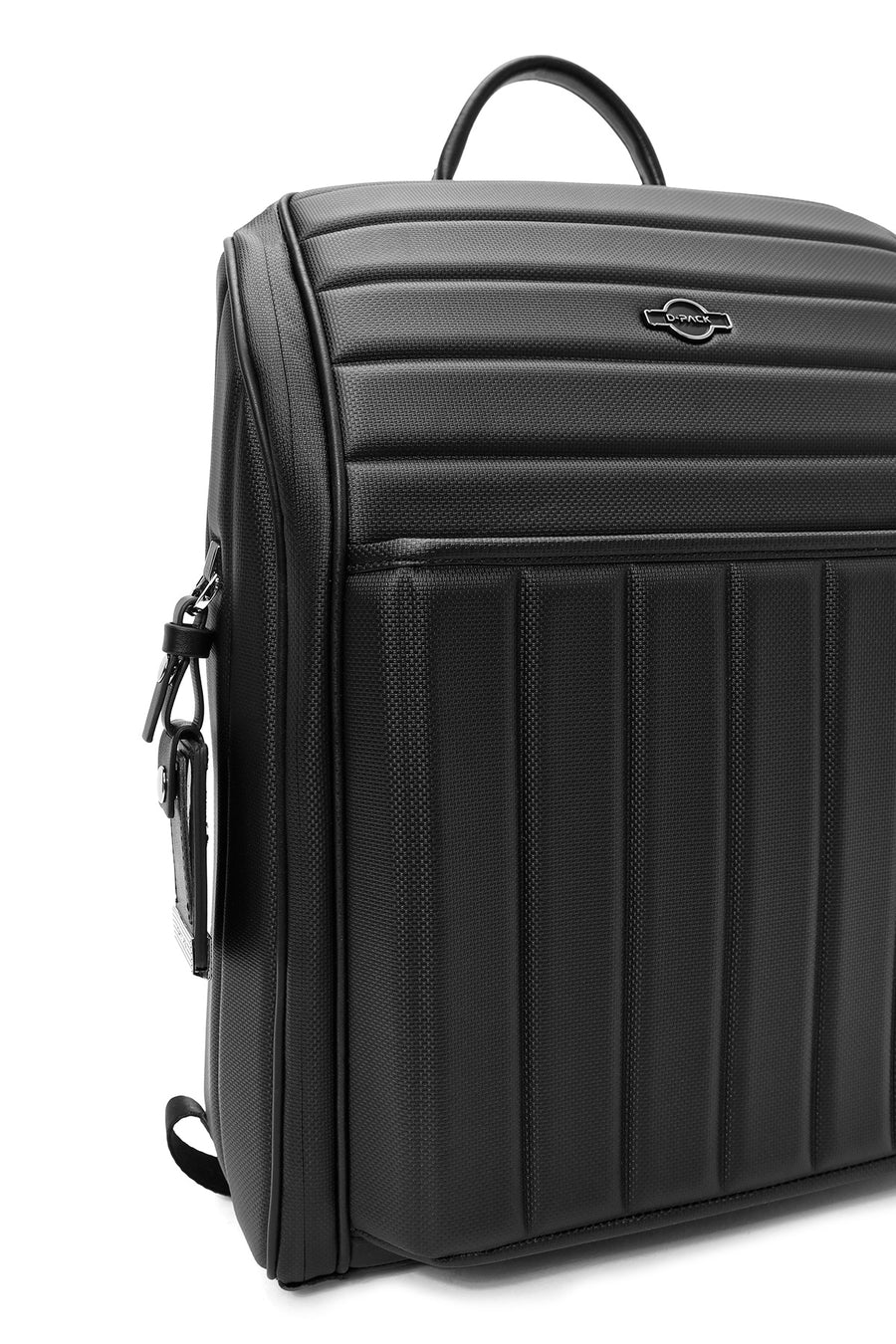 D-Pack Unisex Black Fabric Backpack