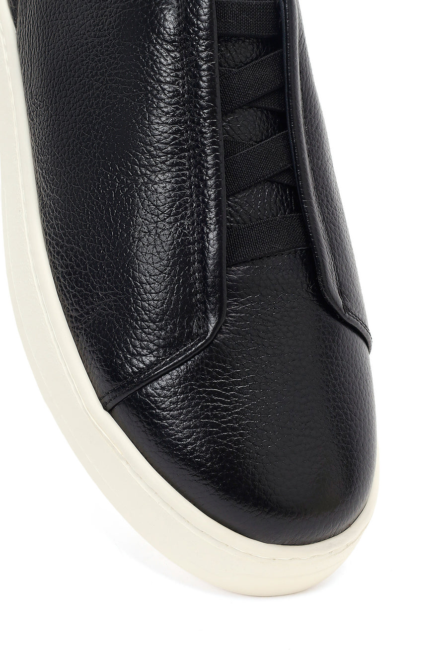 Men's Black Leather Sneaker