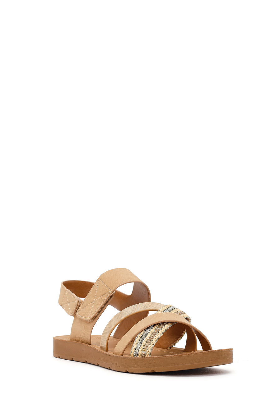 Women's Tan Strappy Sandals